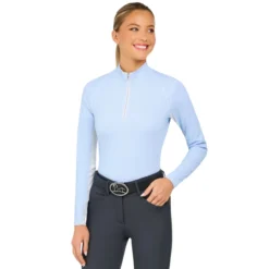 RJ Classics Libby Blue Coastal 1/4 Zip Shirt
