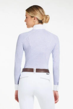 RJ Classics Liv Long Sleeve Show Shirt -Royal Horse Outfitters liv microprint ls indigo back LIV813 rj classics 80640.1740716071