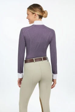 RJ Classics Liv Long Sleeve Show Shirt -Royal Horse Outfitters liv show shirt ls plum back LIV821 rj classics 28300.1740715999
