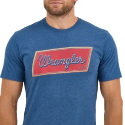 Men's Wrangler Logo Tee 12 Men's Wrangler Logo Tee -Royal Horse Outfitters logo tee navy detail 112358735 wrangler 24491.1736461092
