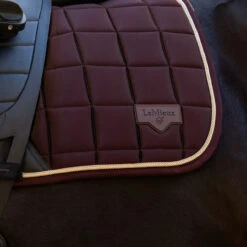 LeMieux Loire Classic Dressage Square Pad AW25 -Royal Horse Outfitters loire drsg classic pad au25 damson detail IT007099 lemieux 63344.1755643099