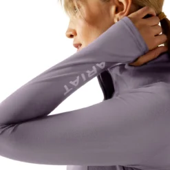 Ariat Lowell 3.0 1/4 Zip Baselayer Solids FW25 -Royal Horse Outfitters lowell 3.0 baselayer prple.ash sleeve 10065833 ariat 10470.1757448173