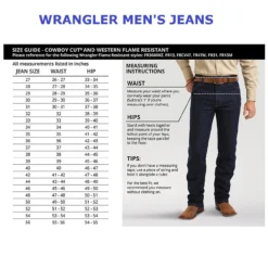 Men's Wrangler Cowboy Cut Canvas Jeans 15 Men's Wrangler Cowboy Cut Canvas Jeans -Royal Horse Outfitters m bottoms CowboyCutFR sizechart 51325.1731557161
