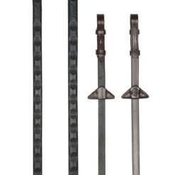 LeMieux Magna Grip Rubber Reins -Royal Horse Outfitters magna griprubber rein brown brass ends IT04854 lemieux 64591.1721445606