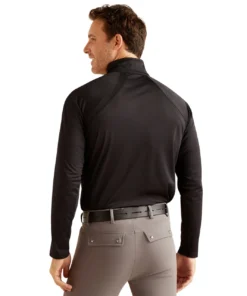 Men's Ariat Sunstopper 3.0 1/4 Zip Baselayer -Royal Horse Outfitters men sunstopper 3 0 black back 10048920 ariat 12857.1722047576