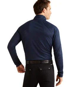 Men's Ariat Sunstopper 3.0 1/4 Zip Baselayer -Royal Horse Outfitters men sunstopper 3 0 navy back 10048921 ariat 90701.1722047576