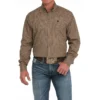 Men's Cinch Classic Fit Brown Print Shirt -Royal Horse Outfitters mens cinch classic fit ls brown front MTW1105881 miller 83082.1738722426