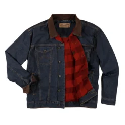 Men's Wrangler Lined Denim Jacket -Royal Horse Outfitters mens lined denim jacket denim hero 74265RT wrangler 62747.1727394714