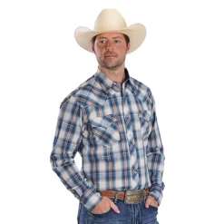 Men's Roper Jacquard Plaid LS Shirt