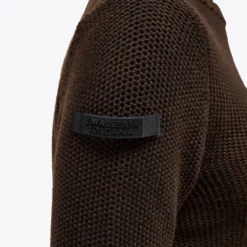 Cavalleria Toscana Merino Crew Neck Sweater -Royal Horse Outfitters merino crew sweater dark chocolate sleeve MAD128 LA042 4C00 CT 54469.1715958485