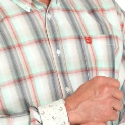 Men's Cinch Classic Multi Plaid LS Shirt -Royal Horse Outfitters mns cinch classic fit ls plaid detail MTW1105934 cinch 12212.1751333938
