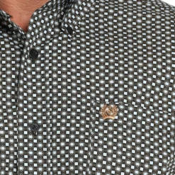 Men's Cinch Classic Fit Geo Print SS Shirt 9 Men's Cinch Classic Fit Geo Print SS Shirt -Royal Horse Outfitters mns cinch classic fit ss multi detail MTW1111492 miller 95903.1752701488