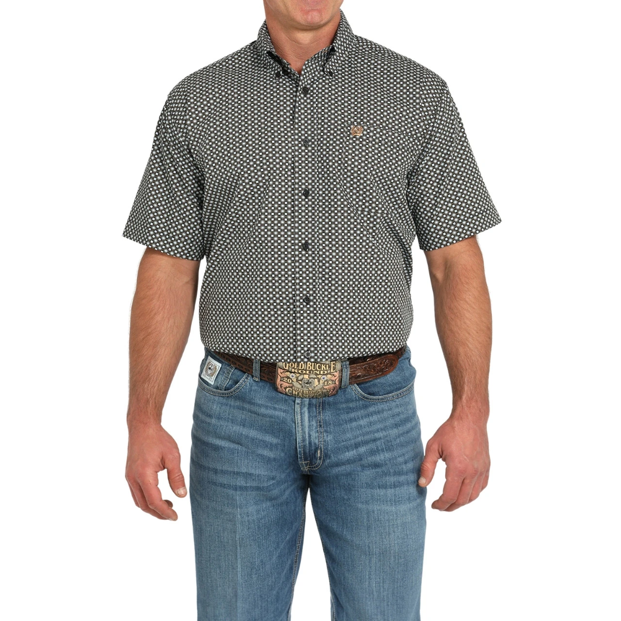 Men's Cinch Classic Fit Geo Print SS Shirt 3 Men's Cinch Classic Fit Geo Print SS Shirt