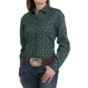 Cinch Green Paisley Stretch Performance Shirt 2 Cinch Green Paisley Stretch Performance Shirt -Royal Horse Outfitters paisley button down green front MSW9164234 miller 06387.1737081843