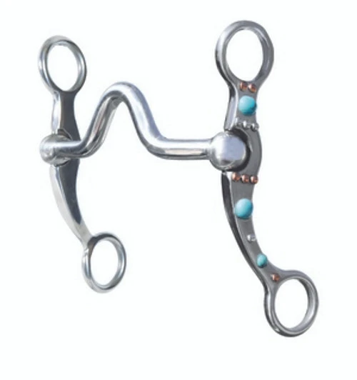 Professional's Choice Turquoise Dot Shank Medium Port 3 Professional's Choice Turquoise Dot Shank Medium Port