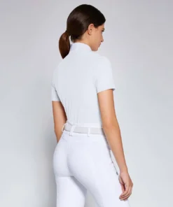 Cavalleria Toscana Perforated Competition Shirt SS 16 Cavalleria Toscana Perforated Competition Shirt SS -Royal Horse Outfitters perf jersey pleat bib comp shirt white back CAD256 JF022 0001 CT 55019.1714619379