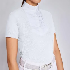 Cavalleria Toscana Perforated Competition Shirt SS 19 Cavalleria Toscana Perforated Competition Shirt SS -Royal Horse Outfitters perf jersey pleat bib comp shirt white bib CAD256 JF022 0001 CT 59623.1714619380