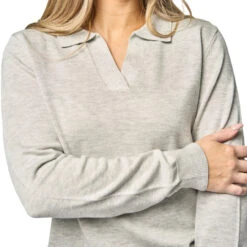 TKEQ Polo Sweater | Cloud -Royal Horse Outfitters polo sweater cloud detail hero POLO SWEATER tkeq 48347.1757974006