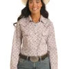 Panhandle Maroon Bandana Print Snap Shirt 1 Panhandle Maroon Bandana Print Snap Shirt -Royal Horse Outfitters print snap shirt whipstitch maroon front RWN2S03841 panhandle 86628.1718315280