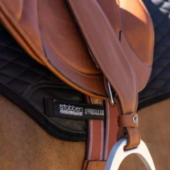 Stübben Pro-Jump Mono Leathers -Royal Horse Outfitters pro jump mono leather saddle detail 10925 stubben 89208.1715127379