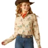 Ariat Homestyle Retro Ranch Shirt -Royal Horse Outfitters retro ranch print LS front 10052969 ariat 25643.1722898367