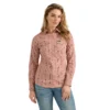 Wrangler Retro Horseshoes Snap Shirt -Royal Horse Outfitters retro snap shirt rose front 112360750 wrangler 56804.1736628554
