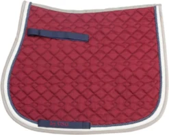 USG All Purpose/Close Contact Square Pad -Royal Horse Outfitters saddle pad cc red navy beige usg 95460.1589057203