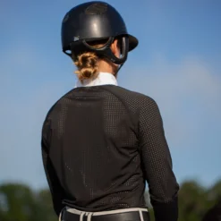 Equinavia Sara Perforated LS Show Shirt -Royal Horse Outfitters sara show shirt black rider back E32025 equinavia 65614.1746313935