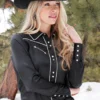Cruel Denim Black Satin Smile Pocket Shirt 1 Cruel Denim Black Satin Smile Pocket Shirt -Royal Horse Outfitters satin smile pkt ls black CTW7466001 cinch 45592.1712845719