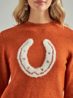 Wrangler Retro Horseshoe Sweater -Royal Horse Outfitters shoe sweater adobe detail 112339172 wrangler 80154.1738366318