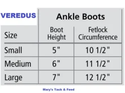 Veredus Carbon Gel Vento Ankle Boots 8 Veredus Carbon Gel Vento Ankle Boots -Royal Horse Outfitters size chart ankle boot veredus 94016.1603567075
