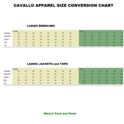 Cavallo CavalEmica Seamless Shirt -Royal Horse Outfitters size chart cavallo apparel 59631.1729035278