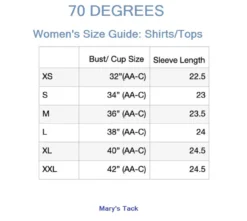 70 Degrees Warmblood Sweater -Royal Horse Outfitters size chart long sleeve shirts 70 degrees 10344.1732233767