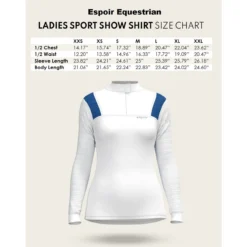 Espoir Floral Stirrups Loose Fit Button Shirt -Royal Horse Outfitters size chart training shirts espoir 54426.1736978370