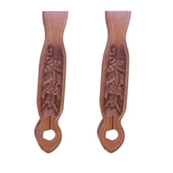 Buckaroo Leather Slobber Straps With Tooling