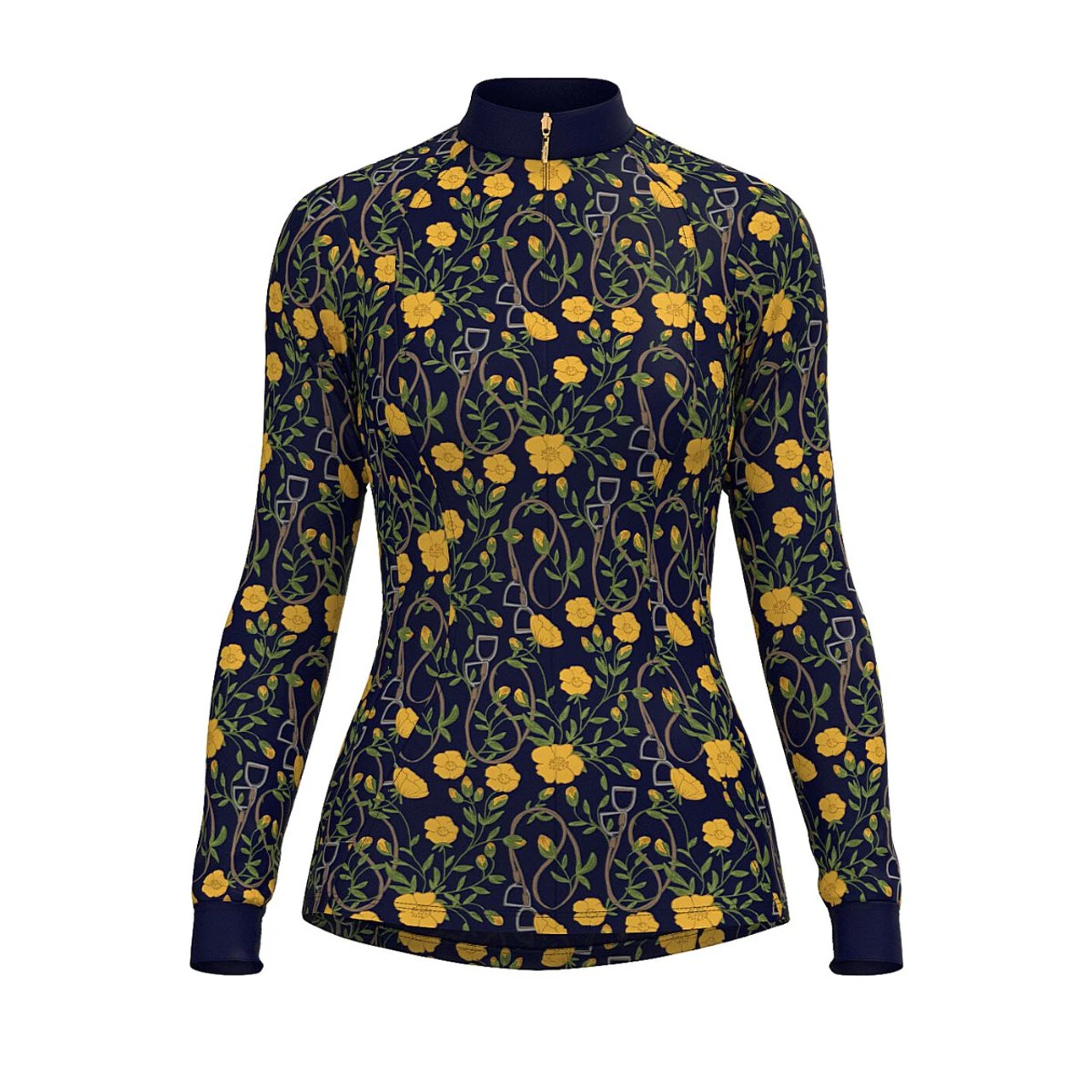 Espoir Floral Stirrups Quarter Zip Sun Shirt 3 Espoir Floral Stirrups Quarter Zip Sun Shirt