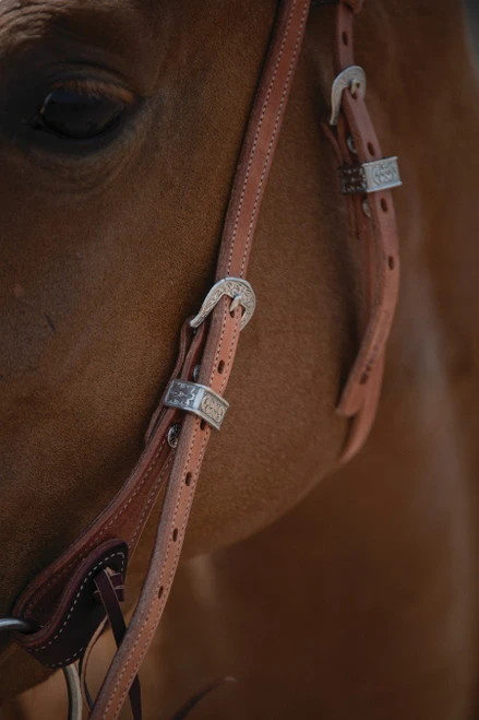 Weaver Leather Weaver Synergy Latigo Lined Brow Headstall 4 Weaver Leather Weaver Synergy Latigo Lined Brow Headstall - Image 2