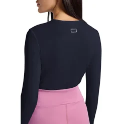 Rider's Gene Tech Long Sleeve T-Shirt -Royal Horse Outfitters tech LS tee navy back closeup TSW010 JS030 7901 rG 57240.1742935275