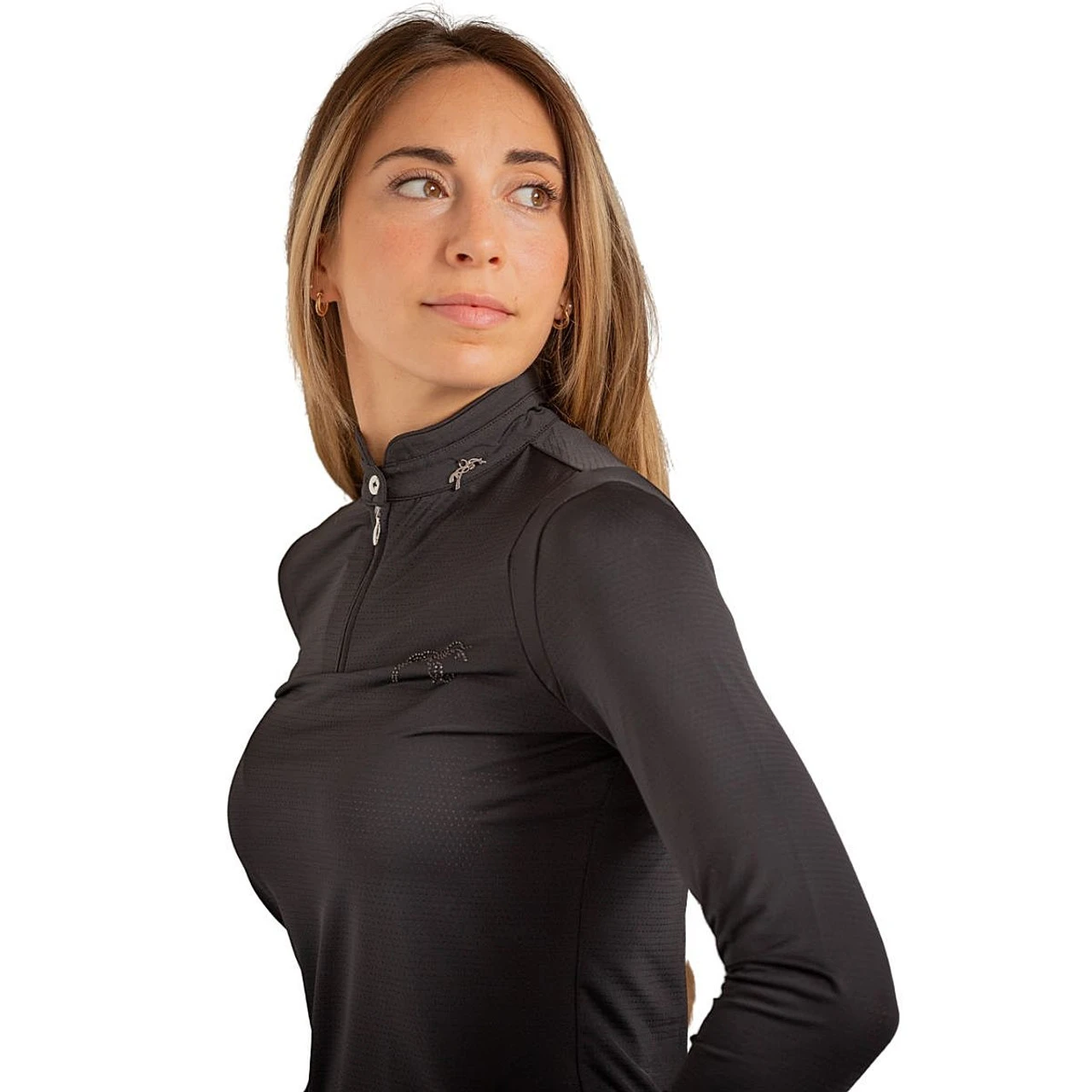 PÉNÉLOPE Pénélope Techpy 1/4 Zip LS Polo Shirt 4 PÉNÉLOPE Pénélope Techpy 1/4 Zip LS Polo Shirt - Image 2