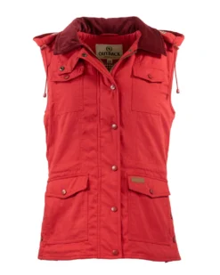 Outback Trading Tess Vest With Hood -Royal Horse Outfitters tess vest hood berry front 29840 outback 79439.1712845004