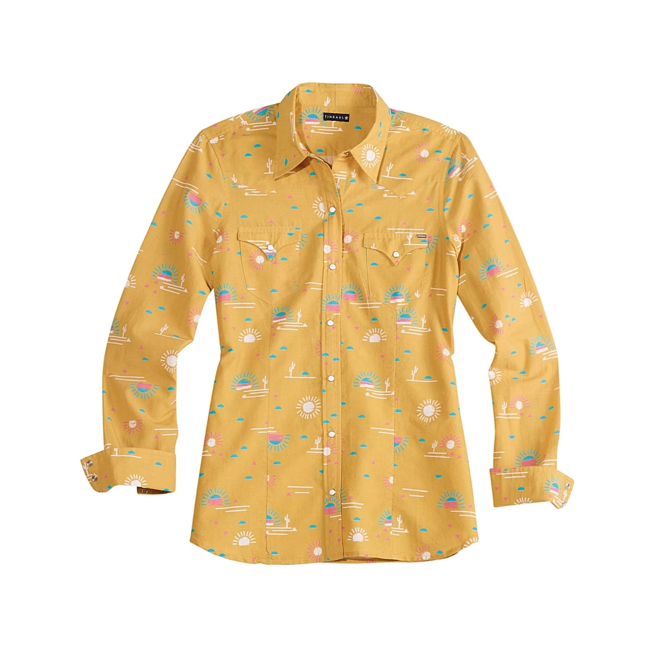 Tin Haul Yellow Desert Print Snap Shirt 3 Tin Haul Yellow Desert Print Snap Shirt