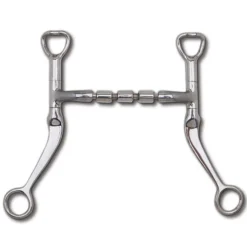 Myler Triple Barrel Mullen Mouth Flat Shank Bit