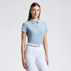 Cavalleria Toscana Training Polo | Blue Fog 10 Cavalleria Toscana Training Polo | Blue Fog -Royal Horse Outfitters training polo SS gathered back blue fog front POD391 JE022 7O00 CT 68644.1741655681