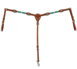 Circle Y Turquoise Round Up Breast Collar -Royal Horse Outfitters turquoise round up bc reg.oil 1025 09 S4 circle y 14542.1686166412