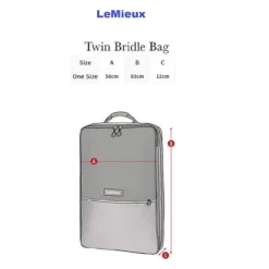LeMieux Twin Bridle Bag -Royal Horse Outfitters twin bridle bag size info 13540.1752259678