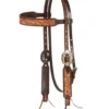 Cashel Two-Tone Floral Brow Headstall 1 Cashel Two-Tone Floral Brow Headstall -Royal Horse Outfitters two tone floral brow hs brown SA HB22TT cashel 07501.1678409964