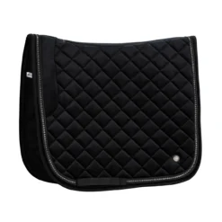 Lara Tweedie Velvet Luxe Dressage Pad -Royal Horse Outfitters velvet luxe drsg pad aw24 black hero VELVET LUXE PAD FULL lara tweedie 02228.1732378133