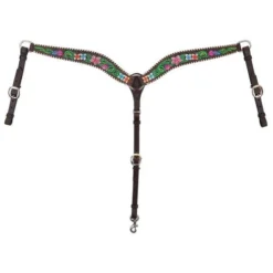 Circle Y Vibrant Garden Breast Collar 6 Circle Y Vibrant Garden Breast Collar -Royal Horse Outfitters vibrant flower breast collar brown multicolor front 1001 23 SC circle y 32967.1613176148