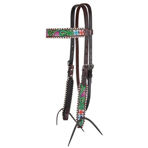 Circle Y Vibrant Garden Brow Headstall 5 Circle Y Vibrant Garden Brow Headstall - Image 3