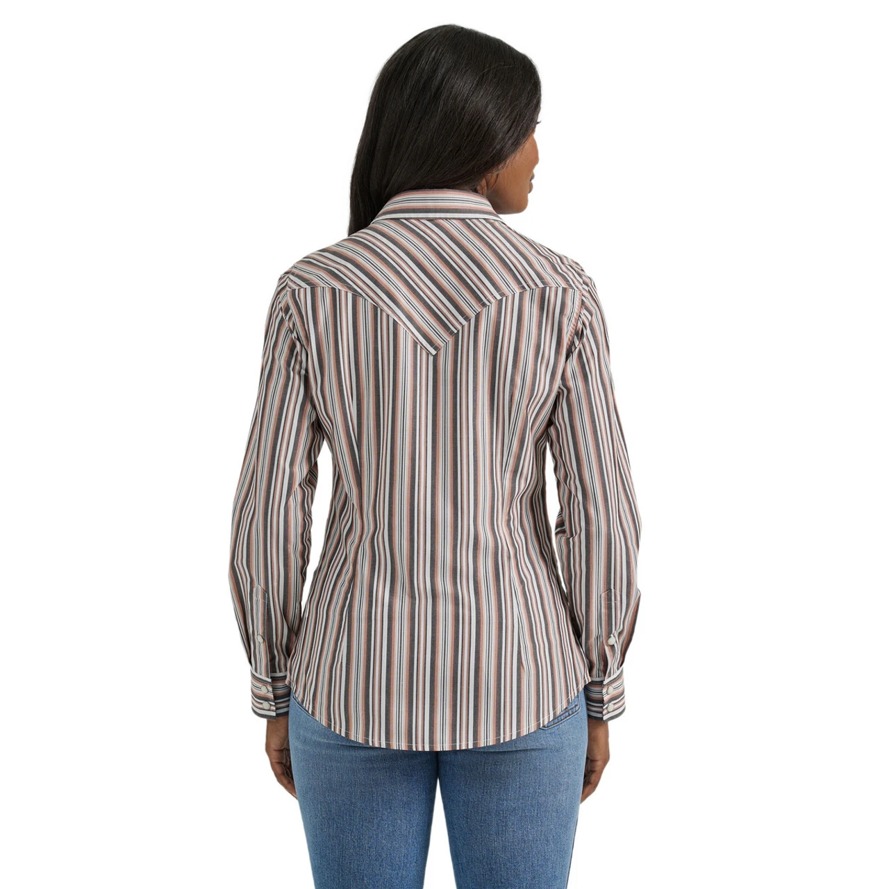 Wrangler Vintage Stripe Pearl Snap Shirt 6 Wrangler Vintage Stripe Pearl Snap Shirt - Image 4